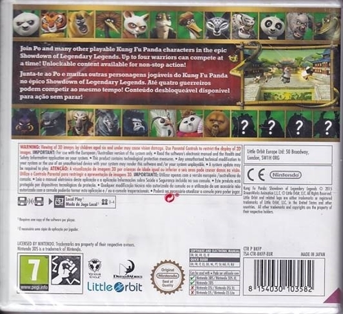 Dreamworks Kung Fu Panda Showdown of Legendary Legends - i folie - Nintendo 3DS Spil - (AA Grade) (Genbrug)